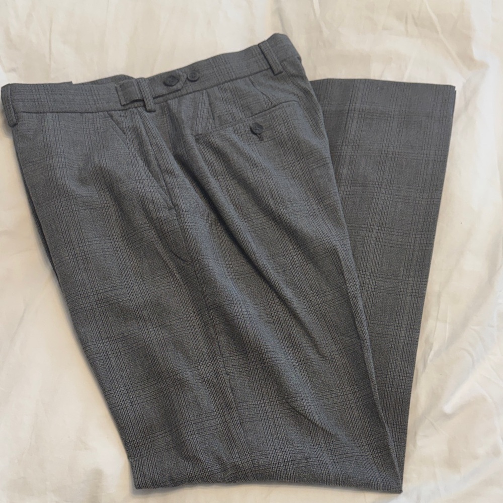 Express Gray Plaid Dress Pants Sz 34/34